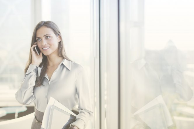 What is IVR, and how can it improve the experience for this woman calling on her mobile phone?