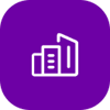 stylized icon of building