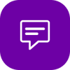 stylized icon of message
