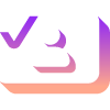 Gradient illustration icon of a person with a checkmark over them