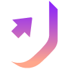 Gradient illustration icon of an arrow pointing up to the right