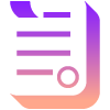 Gradient illustration icon of a document