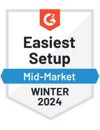 G2 Easiest Setup Mid-Market Winter 2024