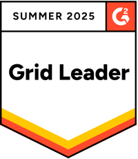 Badge with copy, Summer 2025 G2 Grid Leader