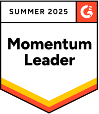 Badge with copy, Summer 2025 G2 Momentum Leader