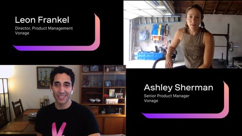 Photos of Leon Frankel and Ashley Sherman taken from their Adventures in Working From video
