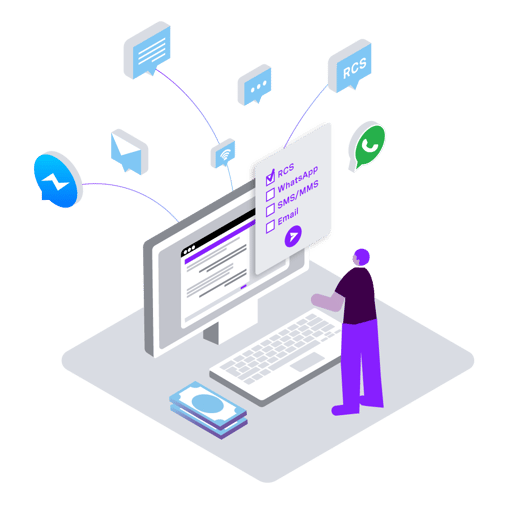 Image showcasing the channels of messaging api that are available