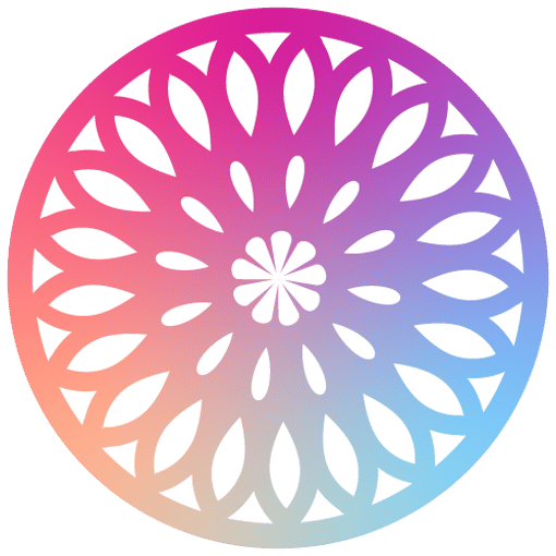 Vamos Vonage logo Floral gradient design for Vamos Vonage logo
