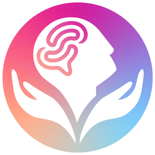 Wellness Mental Health ERG Logo Mental health ERG logo face with brain and healing hands