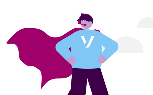 Stylized illustration of a Contact Center agent
