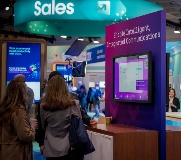 An image of Vonage booths at Dreamforce 2025