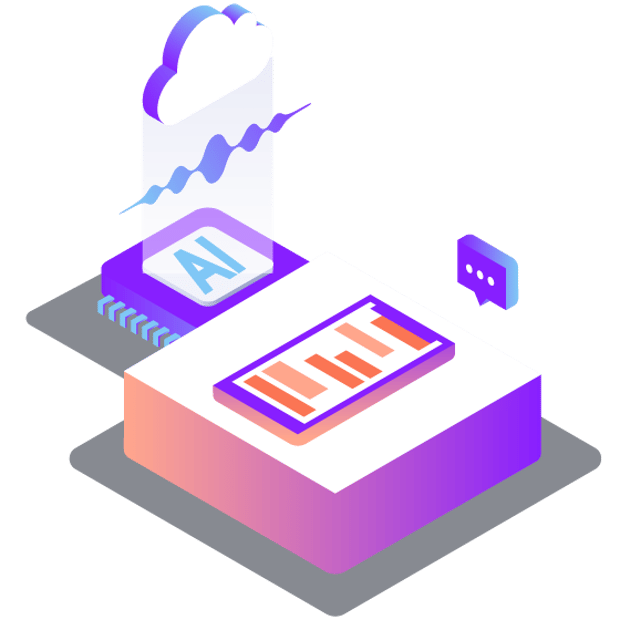 API SEO AI Voice API Blog Header Illustration using a variety of icons to show how AI can be used in conjunction with a Voice API to automate and enhance communication.