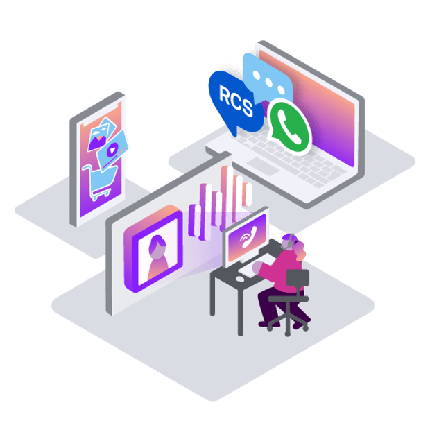 A thumbnail of an illustration showing a person working at a computer at their desk