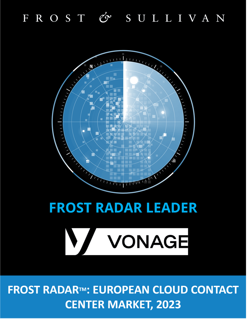 Vonage Named a Leader in Frost Radar™: European Cloud Contact Center Market, 2023