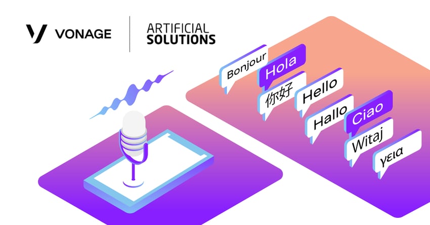 image that represents the Vonage + Artificial Solutions partnership