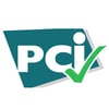PCI compliance logo PCI logo with green checkmark