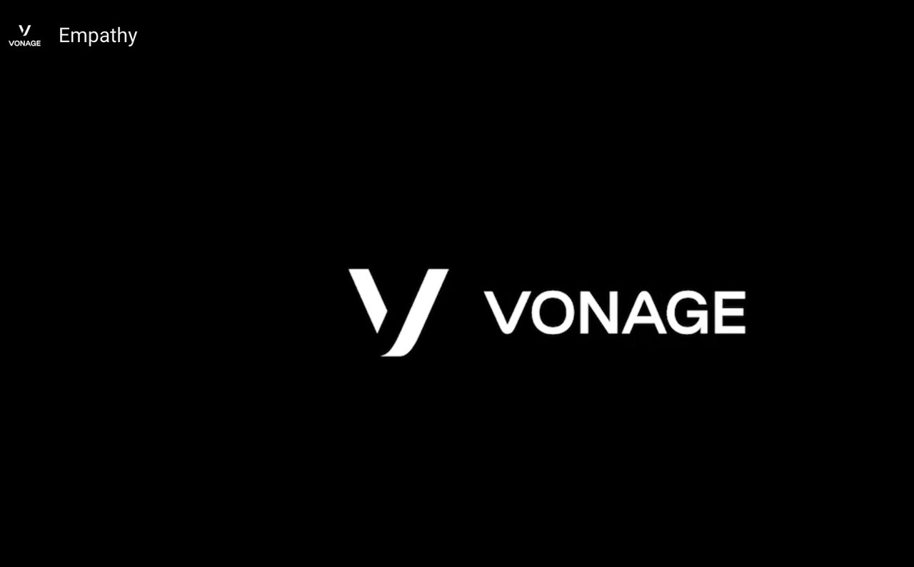 Button plays the Vonage, VUX Media, and OneReach.ai video: Empathy