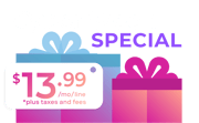 Cyber Week Special $13.99/mo/line *plus taxes and fees