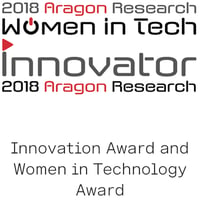 Aragon Research Innovation Award and Women in Technology Award logo