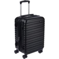 Small, black hardshell 4 wheels suitcase 
