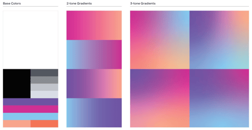 Brand colors example of the brand colors