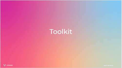 Gradient with "Toolkit" written in white