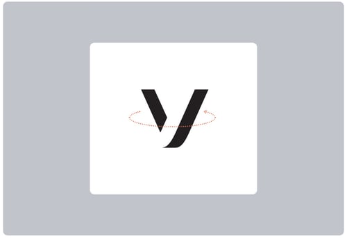 Example of the V logo with motion indicated