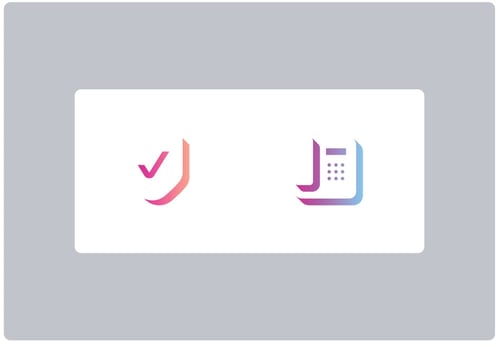 Example of pictograms with gradient colors used