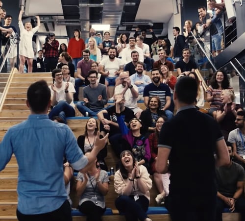 Careers Hero People cheering