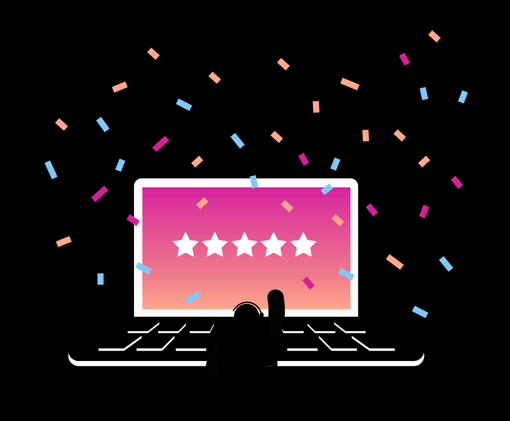 Laptop 5 star celebration Laptop 5 star celebration