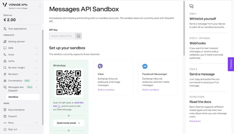 Messages API Sandbox image