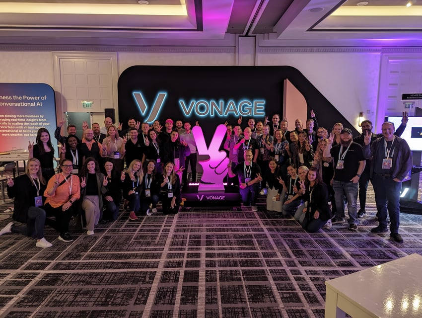Photo of Vonage team members at Dreamforce 2023