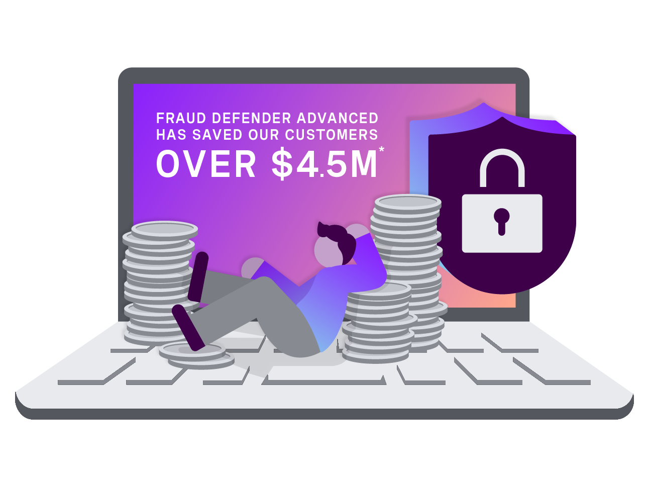 Fraud Defender Advanced has saved customers over $1 million. Savings claim is based on the total cumulative cost savings realized by actual Vonage customers as of January 2025.