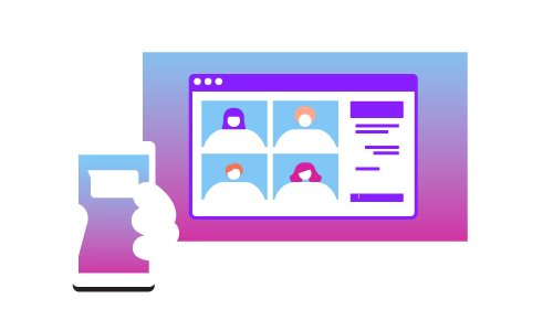 Communication is Key to Remote Work illustration of laptop and mobile phone for ebook