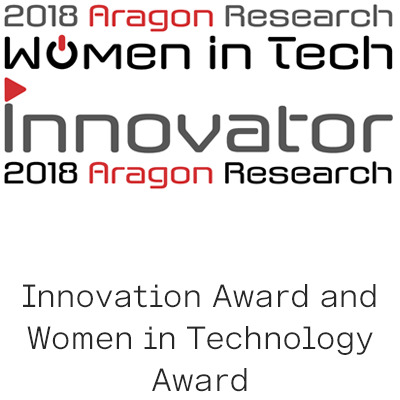 Aragon Research Innovation Award and Women in Technology Award Aragon Research Innovation Award and Women in Technology Award logo