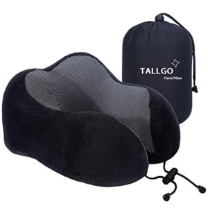 Memory Foam Travel Pillow Black memory foam small travel pillow