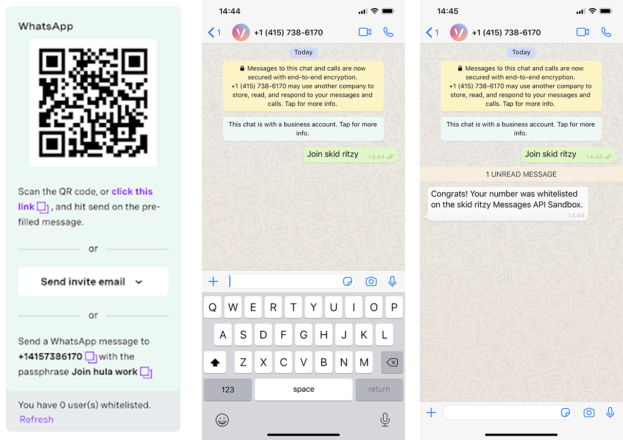 Messages Sandbox Setup Messages