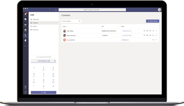 Microsoft Teams Interface Microsoft Teams Interface