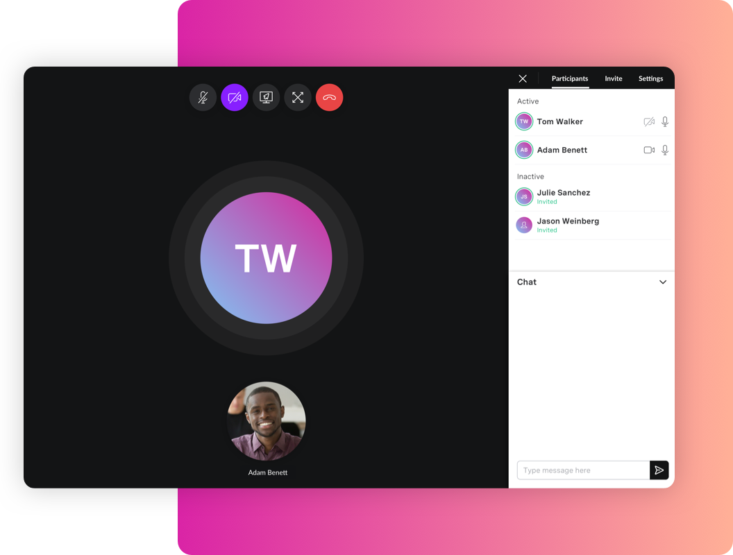Meetings App on Desktop Screen grab of the Unified Communications product's team meetings app on desktop